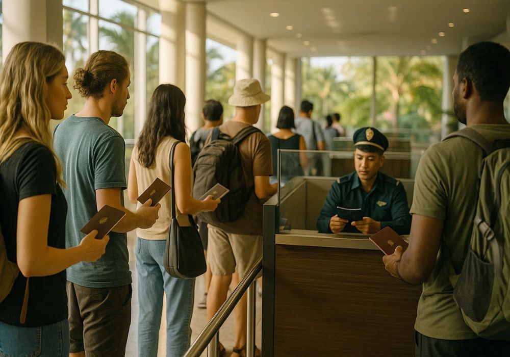 arrival card à bali à l'immigration